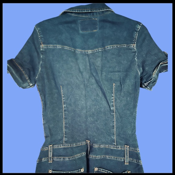 ZARA TRF JEANS denim flare jumpsuit. - Picture 5 of 11